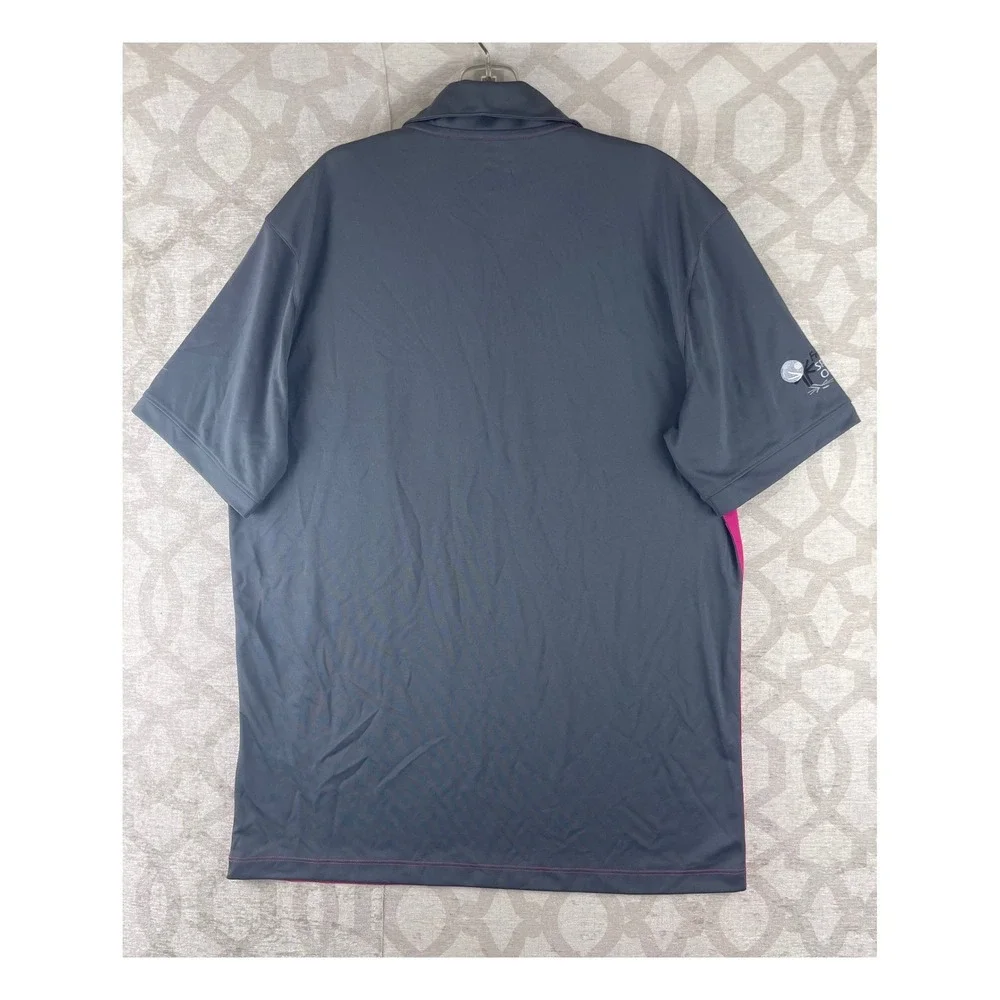 Nike Golf Dri-FIT Polo Shirt Mens Medium Pink Grey‎ Colorblock Special Olympics